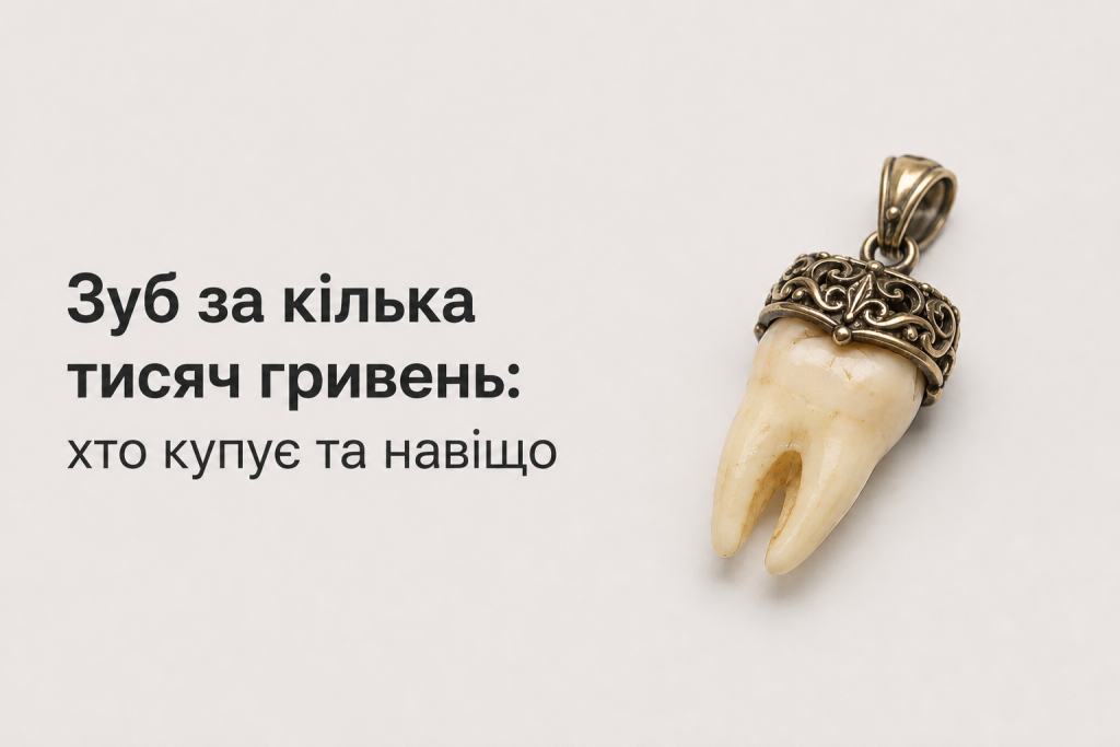 Зуб за кілька тисяч гривень: хто купує та навіщо людські зуби, продаж зубів, зуби за тисячі гривень, стоматологи, ювелірні прикраси із зубів, колекціонування зубів, кісткова естетика, психотерапевт