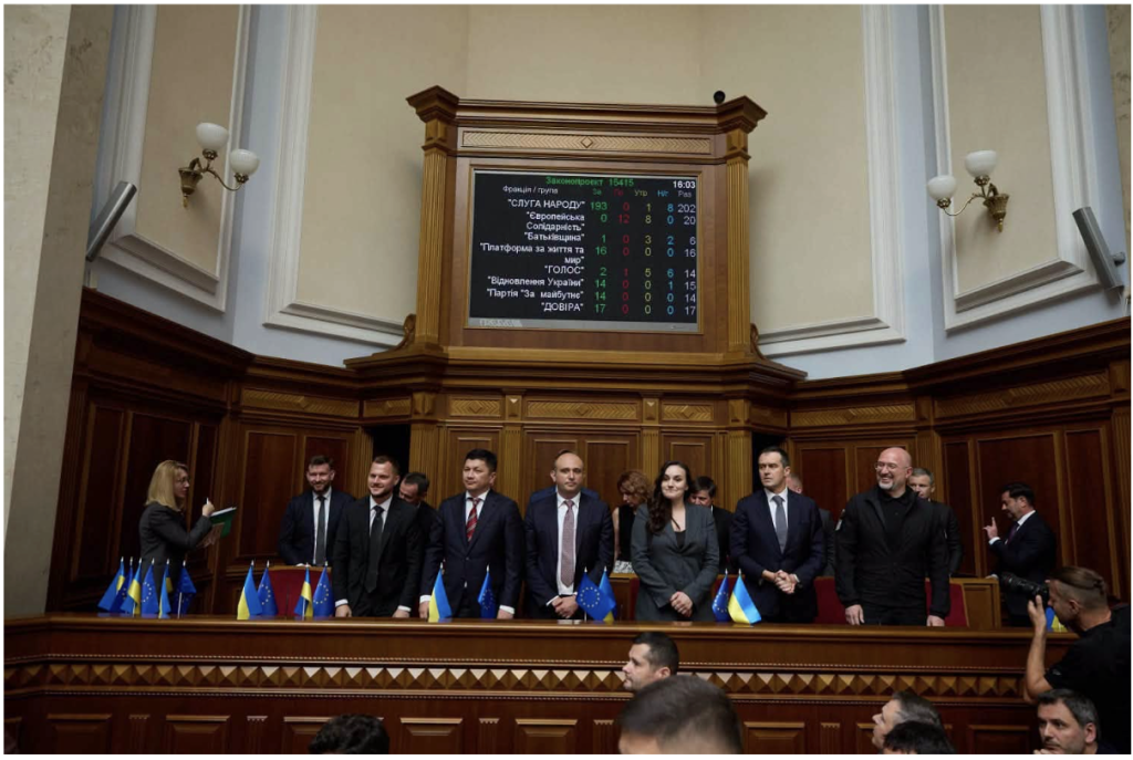 Верховна Рада України затвердила новий склад Кабінету Міністрів на чолі із Сергієм Корецьким