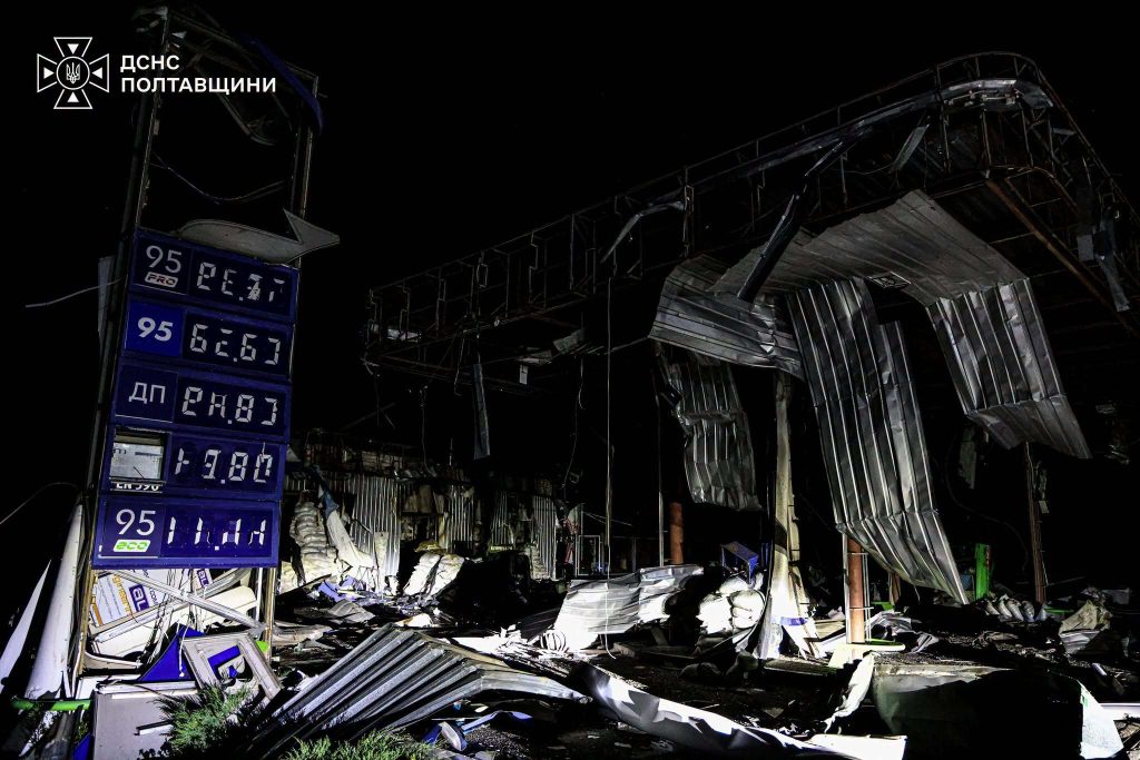 Вночі БпЛА атакували АЗС, підприємство та приватнпий будинок у Полтавському районі російські БпЛА атакували по автозаправних станціях