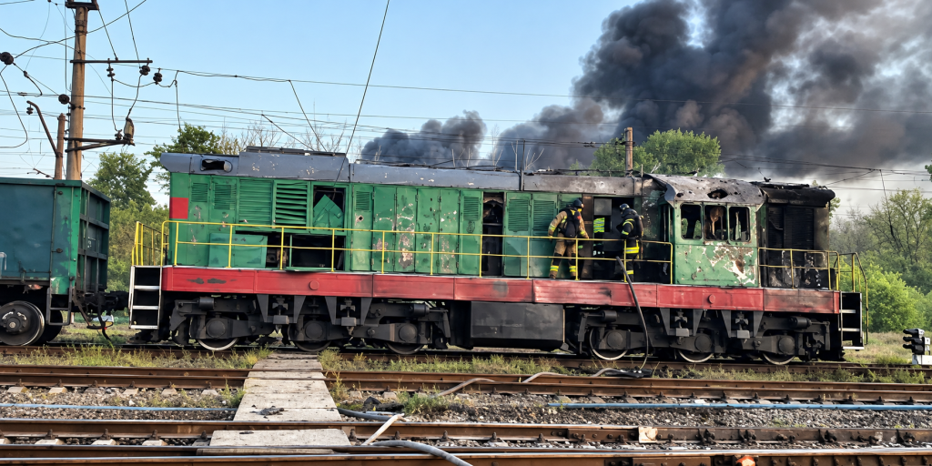 Російські БпЛА вдарили по залізниці на Полтавщині. ОНОВЛЕНО Удар по залізниці на Полтавщині: БпЛА влучив в об’єкт інфраструктури